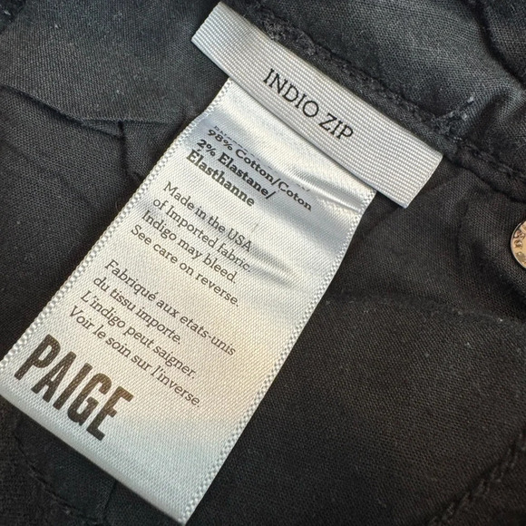 Paige Indio Zip Jeans Size 30, Steel Grey - Picture 4 of 5